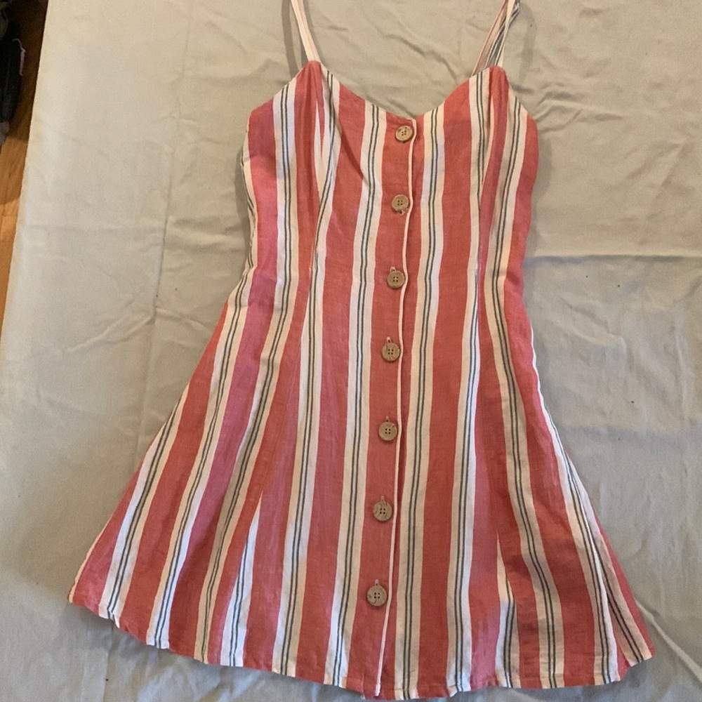 Urban Outfitters linen stripe dress